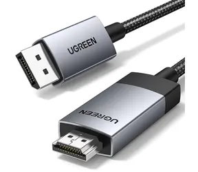 Ugreen DP119 DisplayPort-HDMI-Kabel, 2 m, grau / 4K 60 Hz