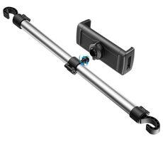 Swissten S-GRIP T2-MOP Tablet-Halterung (12-25,5 cm) für Auto, zwischen Armlehnen, schwarz