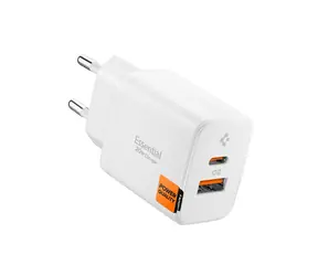 Spigen Essential EE202EU Kfz-Ladegerät weiß / 1x USB-C / 1x USB-A / 20 W 