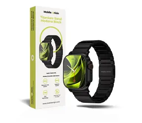Mobile Origin Modena Armband für Apple Watch Ultra 42/44/45/46/49 mm, schwarz