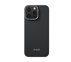 Pitaka Ultra-Slim PitaTap Schutzhülle für Apple iPhone 16 Pro, grau-schwarz