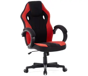 SENSE7 Prism rot-schwarz / Gaming-Stuhl / Stoff / verstellbar / Rollen / Belastbarkeit 120 kg 