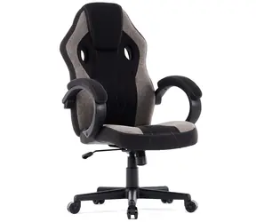 SENSE7 Prism grau-schwarz / Gaming-Stuhl / Stoff / verstellbar / Rollen / Belastbarkeit 120 kg 