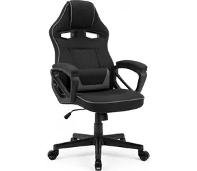 SENSE7 Knight schwarz-grau / Gaming-Stuhl / Stoff / verstellbar / Rollen / Belastbarkeit 120 kg 
