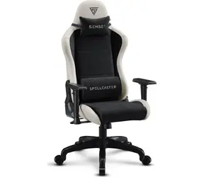 SENSE7 Spellcaster FUKU PU schwarz-beige / Gaming-Stuhl / Alcantara / verstellbar / Rollen / Belastbarkeit 150 kg 