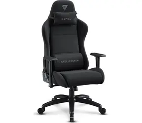 SENSE7 Spellcaster FUKU XL schwarz / Gaming-Stuhl / Stoff / verstellbar / Rollen / Belastbarkeit 160 kg 
