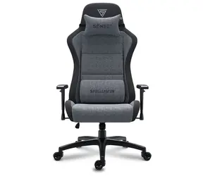 SENSE7 Spellcaster FUKU XL schwarz-grau / Gaming-Stuhl / Stoff / verstellbar / Rollen / Belastbarkeit 160 kg 