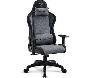 SENSE7 Spellcaster FUKU Gaming-Stuhl, schwarz-grau, Stoffbezug, verstellbar, mit Rollen, Belastbarkeit 150 kg 
