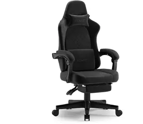 SENSE7 DEVON schwarz / Gaming-Stuhl / Alcantara / verstellbar / Rollen / Belastbarkeit 120 kg 