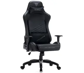 SENSE7 Senshi XL schwarz / Gaming-Stuhl / Kunstleder / verstellbar / Rollen / Belastbarkeit 160 kg 