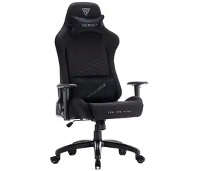 SENSE7 Spellcaster Senshi XL schwarz / Gaming-Stuhl / Stoff / verstellbar / Rollen / Belastbarkeit 160 kg 