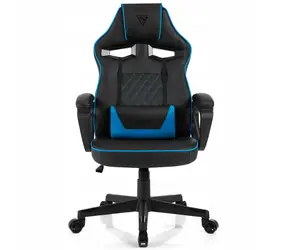 SENSE7 Knight schwarz-blau / Gaming-Stuhl / Kunstleder / verstellbar / Rollen / Belastbarkeit 120 kg 