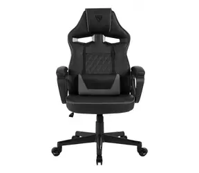 SENSE7 Knight schwarz-grau / Gaming-Stuhl / Kunstleder / verstellbar / Rollen / Belastbarkeit 120 kg 