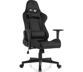SENSE7 Spellcaster schwarz / Gaming-Stuhl / Kunstleder / verstellbar / Rollen / Belastbarkeit 150 kg  