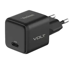 YENKEE YAC G20 VOLT BK USB-C 20W GaN Schwarz / Ladegerät / 20W / 2,4A / QC 3.0
