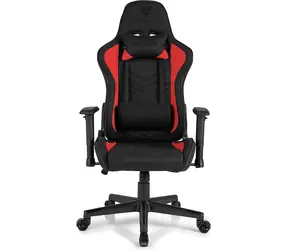 SENSE7 Spellcaster schwarz-rot / Gaming-Stuhl / Stoffbezug / verstellbar / Rollen / Belastbarkeit 150 kg 