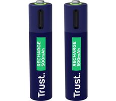 Trust 25585 USB-C Wiederaufladbare AAA-Batterie (2 Stück) / 500 mAh