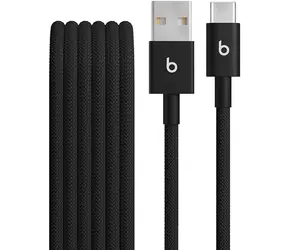 Beats-Kabel USB-A (M) - USB-C (M), 1,5 m, schwarz/geflochten