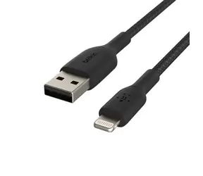 Belkin BOOST CHARGE Kabel, geflochten, USB-A auf Lightning, schwarz / 1 m 