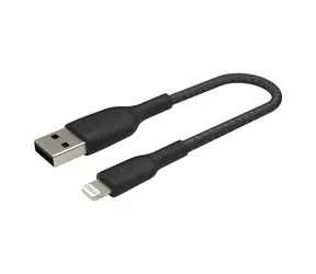 Belkin BOOST CHARGE geflochtenes Kabel USB-A auf Lightning schwarz / 15 cm