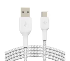 Belkin BOOST CHARGE geflochtenes Kabel USB-A auf USB-C weiß / 15 cm