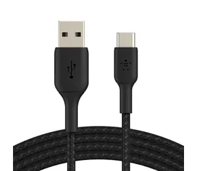 Belkin BOOST CHARGE geflochtenes Kabel USB-A auf USB-C schwarz / 15 cm