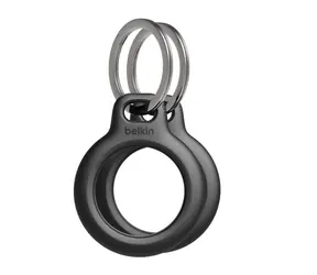 Belkin Hülle für Apple AirTag mit Schlüsselring, schwarz / 2 Stück