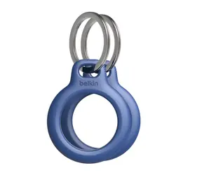 Belkin Hülle für Apple AirTag mit Schlüsselring, blau / 2 Stück