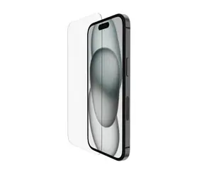 Belkin SCREENFORCE Gehärtetes Glas, antimikrobiell, Schutzglas für Apple iPhone 16 / 15 / 14 Pro
