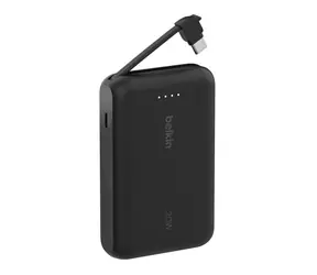 Belkin BOOST CHARGE Powerbank 10000mAh + integriertes Kabel schwarz / 20W PD / USB-C