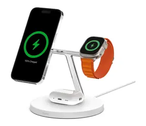 Belkin BOOST CHARGE PRO MagSafe Kabellose Ladestation 3-in-1 weiß / 15 W