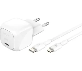 Belkin BOOST CHARGE Ladegerät weiß / USB-C Ladegerät / 30W / PD / mit 1m USB-C auf Lightning Kabel