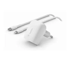 Belkin BOOST CHARGE Ladegerät weiß / USB-C Ladegerät / 20W / PD / mit 1m USB-C auf Lightning Kabel