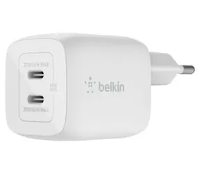 Belkin BOOST CHARGE Ladegerät weiß / Ladegerät / 2x USB-C / 45W / PD / GaN