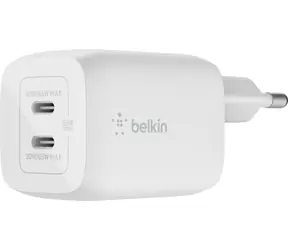 Belkin BOOST CHARGE Ladegerät weiß / Ladegerät / 2x USB-C / 65W / PD / GaN