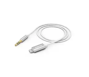 HAMA MFI-Audioadapterkabel Lightning auf 3,5-mm-Klinkenstecker für Apple / 1 m / aktiv / Aluminium