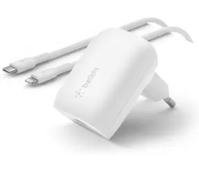 Belkin BOOST CHARGE Ladegerät weiß / USB-C Ladegerät / 30W / PD / mit 1m USB-C auf Lightning Kabel