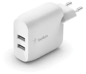 Belkin BOOST CHARGE Ladegerät weiß / Ladegerät / 2x USB-A / 24W