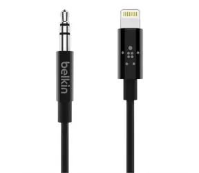 Belkin RockStar Kabel Lightning auf 3,5-mm-Klinkenstecker, schwarz / 0,9 m