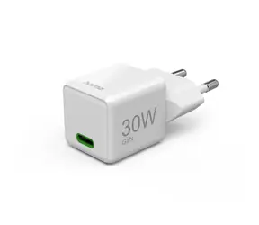 HAMA Schnellladegerät mit USB-Anschluss, weiß / USB-C / 30 W / Super-Mini