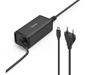 HAMA USB-C-Netzteil für Laptops, schwarz / Power Delivery / GaN / 100 W