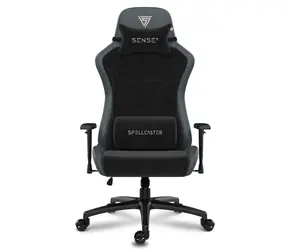 SENSE7 Spellcaster FUKU XL PU schwarz / Gaming-Stuhl / Alcantara / verstellbar / Rollen / Belastbarkeit 160 kg