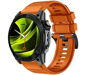 Mobile Origin Easy Strap Silikonarmband für Garmin QuickFit 26 mm, orange