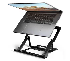 Axagon STND-LAB, Aluminiumständer für Laptops (10-17,3 Zoll), höhenverstellbar, schwarz