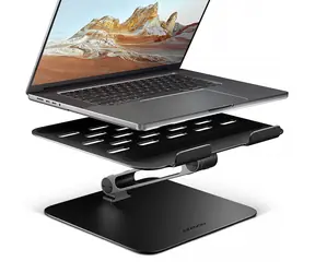 Axagon STND-LQB, HQ Aluminium-Laptopständer für Laptops von 10" bis 17,3", höhen- und winkelverstellbar, schwarz