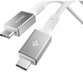 Spigen EB24015CC Essential USB-C-zu-USB-C-Kabel, 240 W, 1,5 m, weiß / USB 4.0