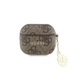 Guess 4G PU Charm Case für AirPods 3 Braun