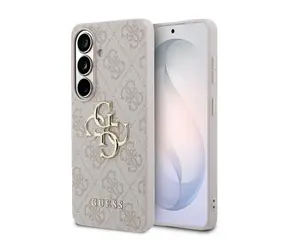 Guess PU 4G Metall Logo -Rückseite für Samsung Galaxy S26 Pink