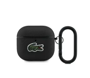 Lacoste Petit Piqué Krokodil- Logo -Patch-Hülle für AirPods 4 Schwarz
