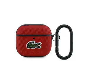 Lacoste Petit Piqué Krokodil- Logo -Patch-Hülle für AirPods 4 Rot